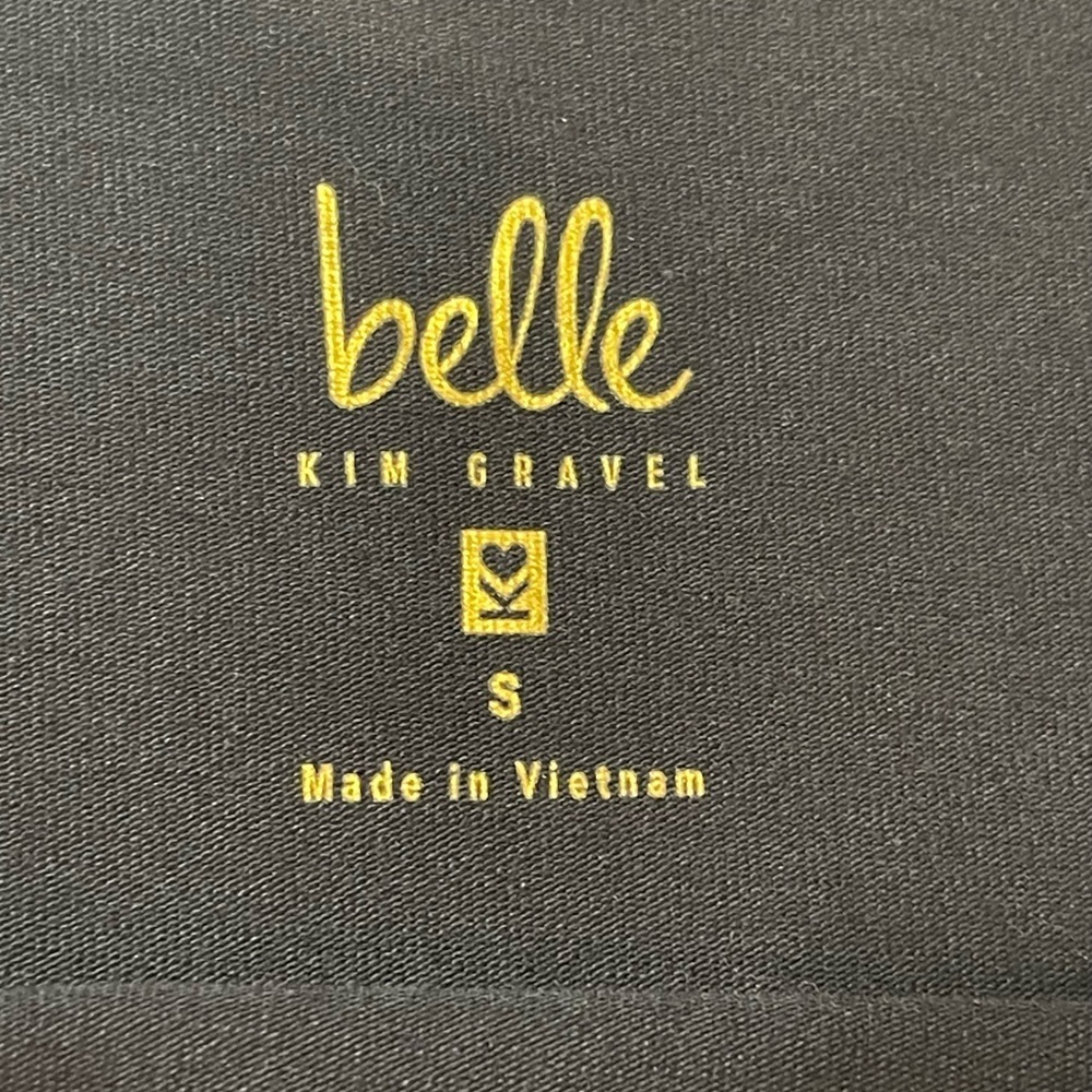 BELLE BY KIM GRAVEL CHIC SHEER LEOPARD PRINT SLEEVES TOP SZ SM EUC - Picture 8 of 11